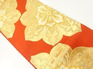 アンティーク　花模様織出し袋帯（材料）